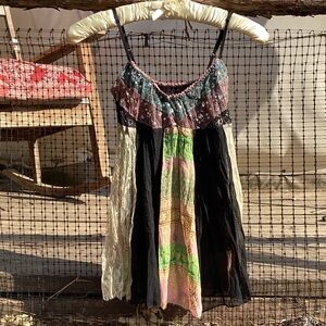 Lace Sequin Patchwork Tank Size S Festival Bohemian Hippie Lingerie Intimates